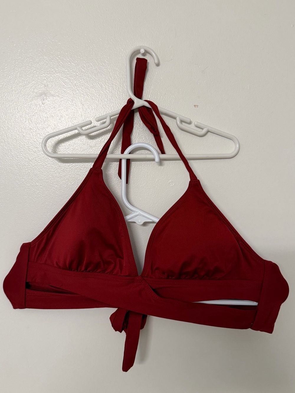Kona Sol Red Halter Triangle Bikini Top - Target